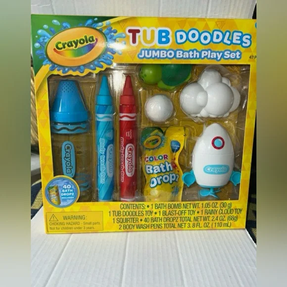 Crayola Bath Tub Doodles Jumbo Bath Time Play Set - Picture 3 of 7